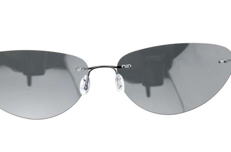 Neue Mode rahmenlose Sonnenbrille Cat Eye Metall polarisiert High Definition Angeln Fahrer Spiegel_voghion.com