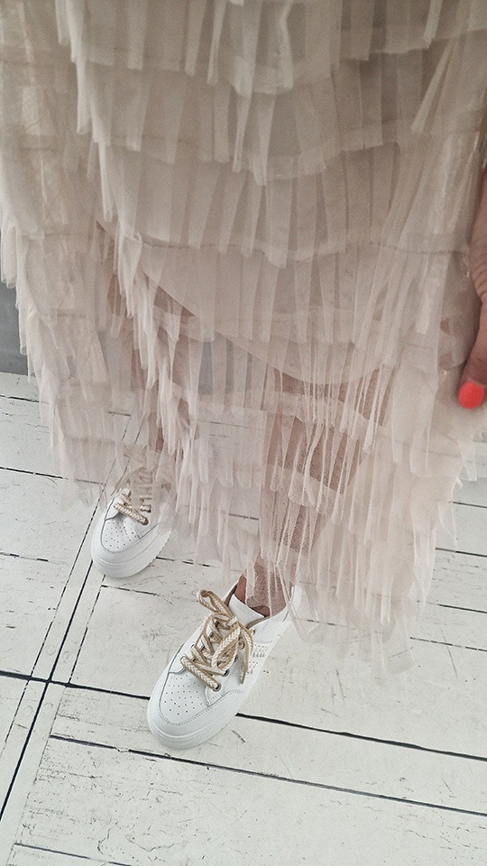 Women's new mesh skirt patchwork cake skirt_voghion.com