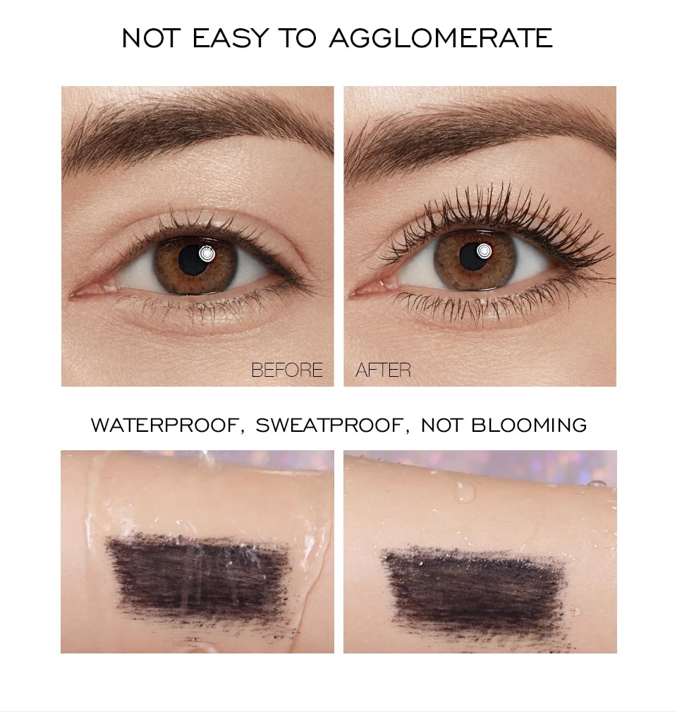4d Silk Fiber Waterproof Mascara For Thick Lengthening Eyelashes_voghion.com