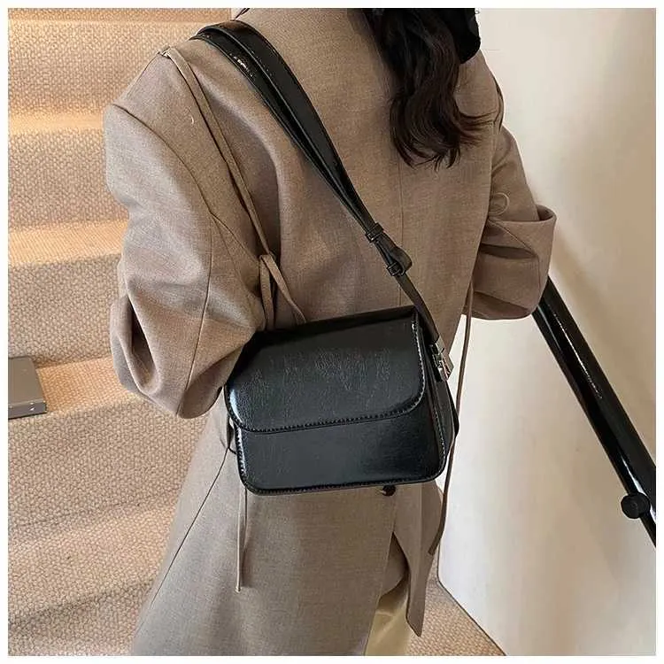 Teksturowane torby typu crossbody z PU dla kobiet, solidne, miękkie, z klapką, na ramię, duża pojemność, kwadratowe dojazdy do pracy_voghion.com