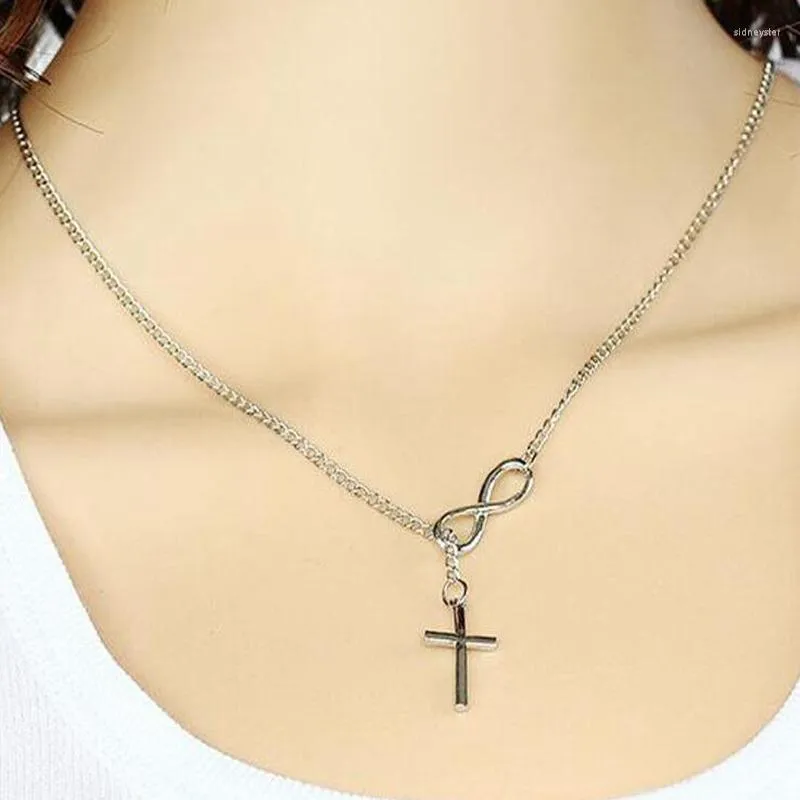 Colares com pingentes Moda Geometria Moeda Folhas Colar Cruz Simples Aeronave Declaração Corrente Para Mulheres Jóias Presente_voghion.com