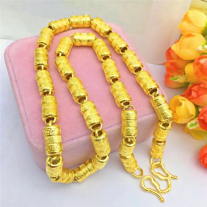 Ketten MOD 14K GOLD HÄRREKETT FIR HOCHZÄIT VERLOBUNG JUBILÄUM SCHMIERZEN VERDÉCKT GËL KETTE CADEAUEN FIR MÄNNER_voghion.com