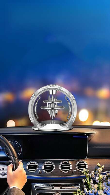 Car Mounted Solar Suspension Perfume Decoration Creative Sky City Center Console New Fragrance Products_voghion.com