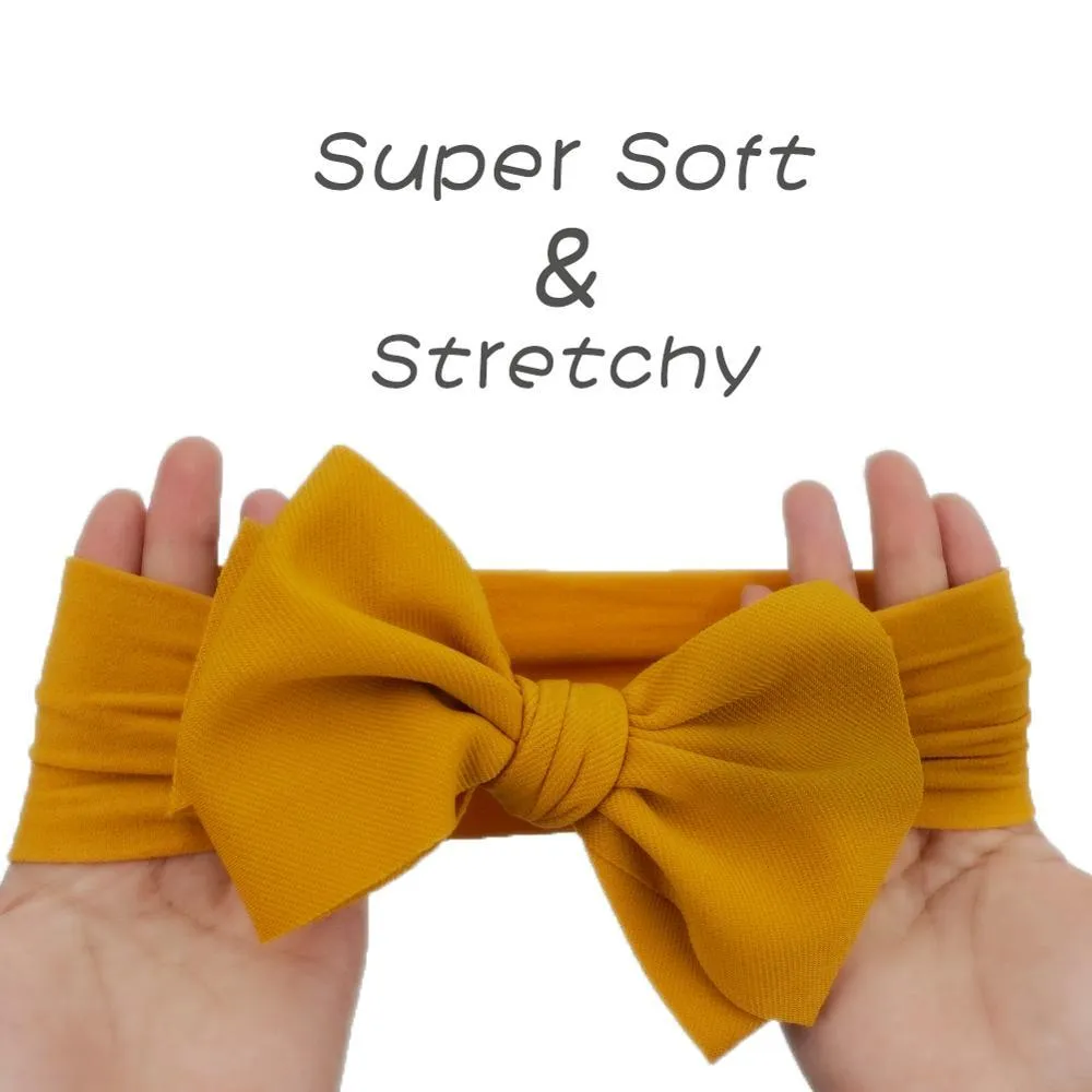 15 Pcs/Lot Baby Turban Bows Headwraps Cute Toddler Photo Props Headwear Infant Kids Hair Accessories Bow Headband_voghion.com