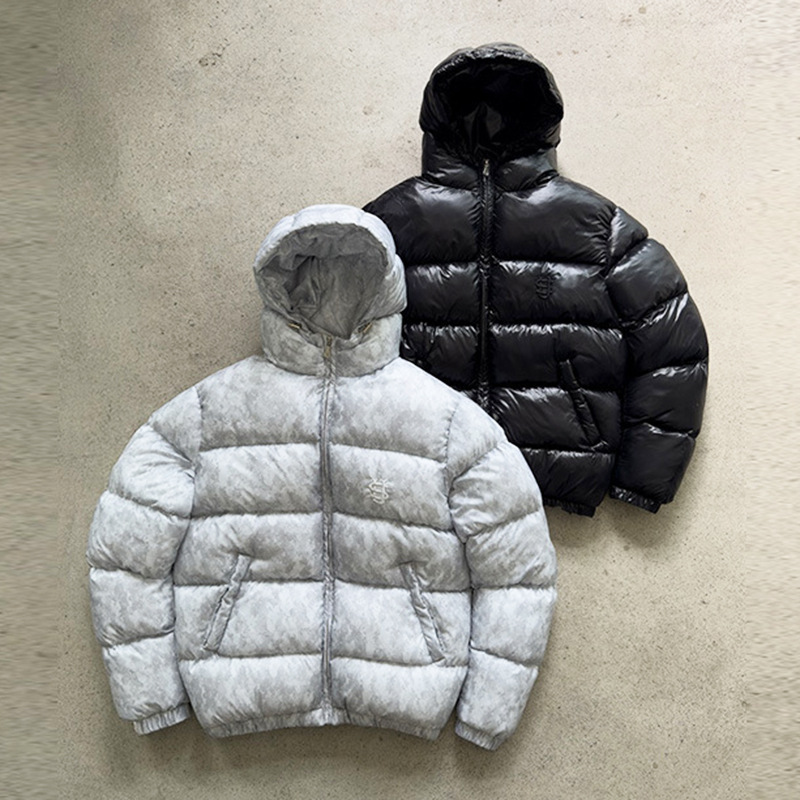 Men's Clothing Autumn And Winter Retro Street Fashion Trend Brand Fashion Casual Solid Color Zipper Hooded Cotton Jacket