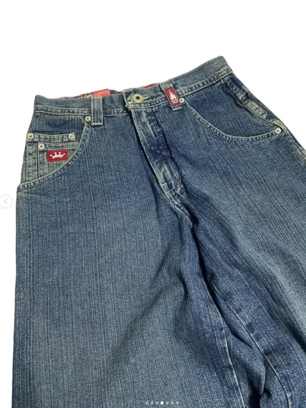 Pantaloncini da uomo Hommes Pantaloni casual Denim Baggy Jeans corti Vestiti Jort 2024 JORTS JNCOS 2000s Cargo Gym Jinco Men JNCO_voghion.com