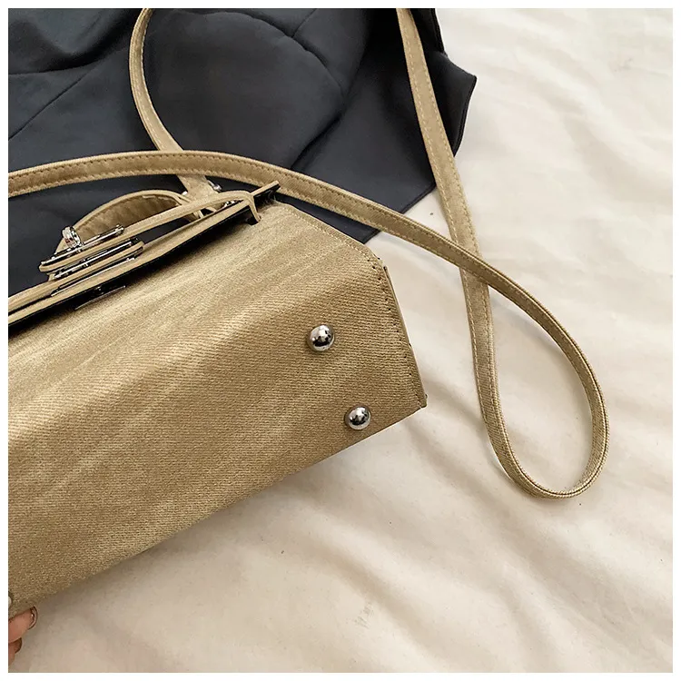 Antike Pendler-Handtasche mit strukturierter Schnalle und sanftem Temperament_voghion.com