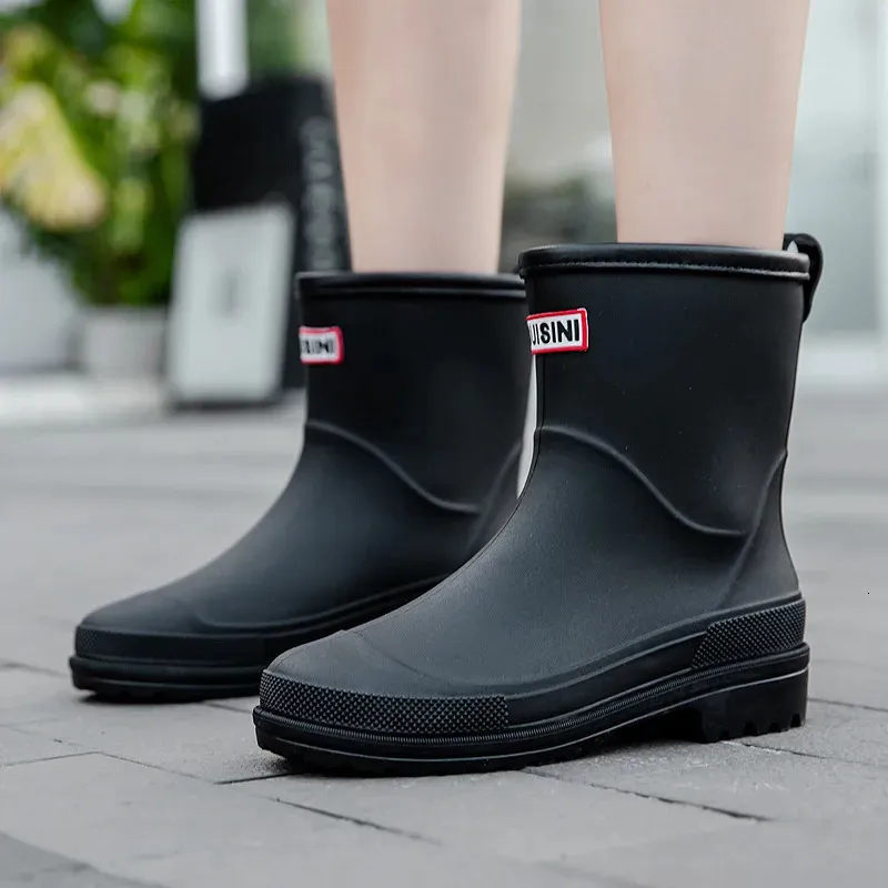 Waterafstotende Water Rubberen Laarzen Vrouw Vrouwelijk Comfort Werk Tuin Galoshes Regenschoenen Sapato Chuva 240606 p_voghion.com