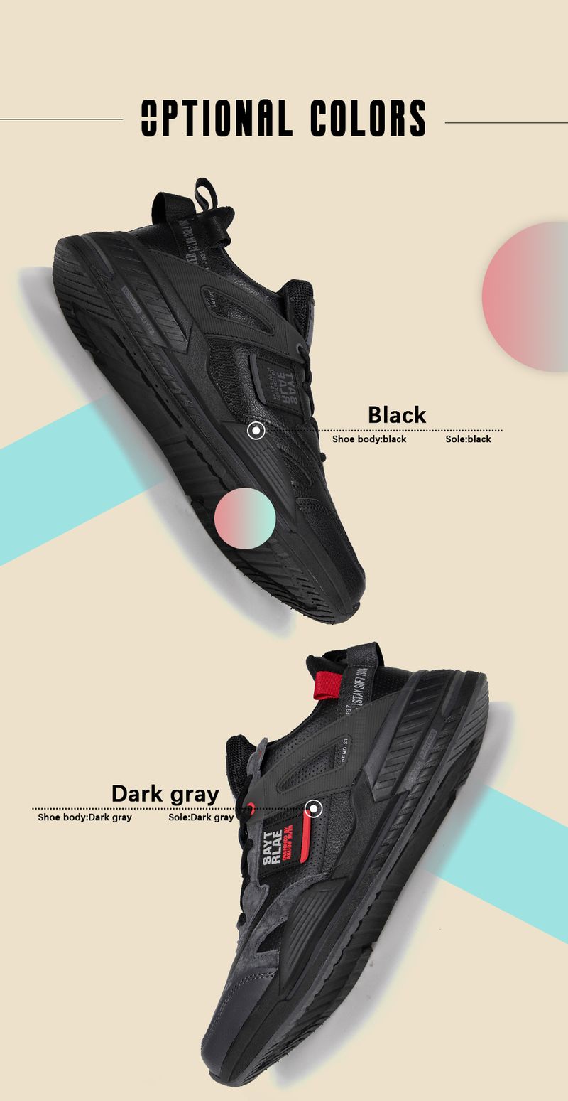 Baasploa Men Sport Leather Casual Fashion Waterproof Lightweight Sneakers Non-slip Walking Shoes Male Sneaker_voghion.com