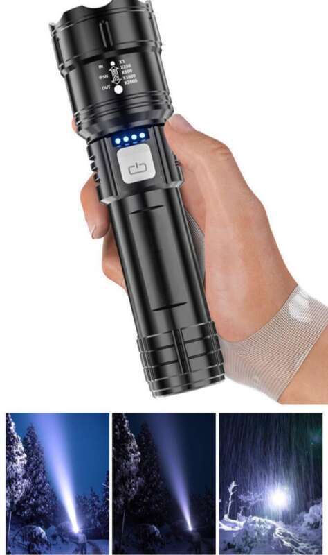 【 Raccolto da 1339 persone 】 Torcia elettrica potente P900 delle forze speciali, portatile, ultra luminosa, zoom per esterni, ernia_voghion.com