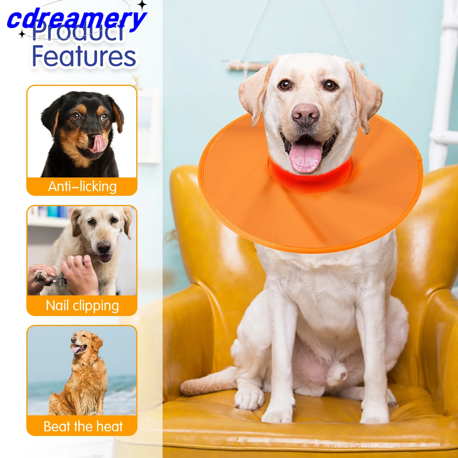 After The Dog Recovers The Collar, The Surgical Anti-bite And Anti-licking Surgical Wound Adjustable Breathable Collar Is A Small And Large Dog Access_voghion.com