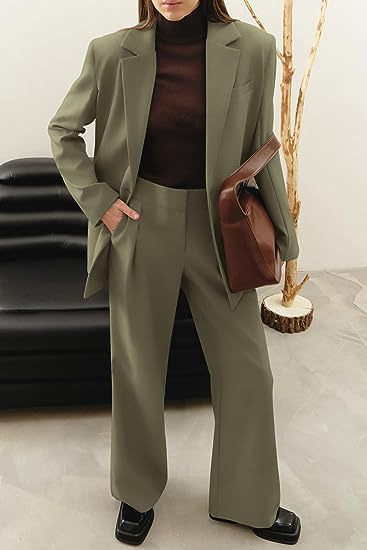 Professional Pant Suit For Women Elegant Office Trouser Set_voghion.com