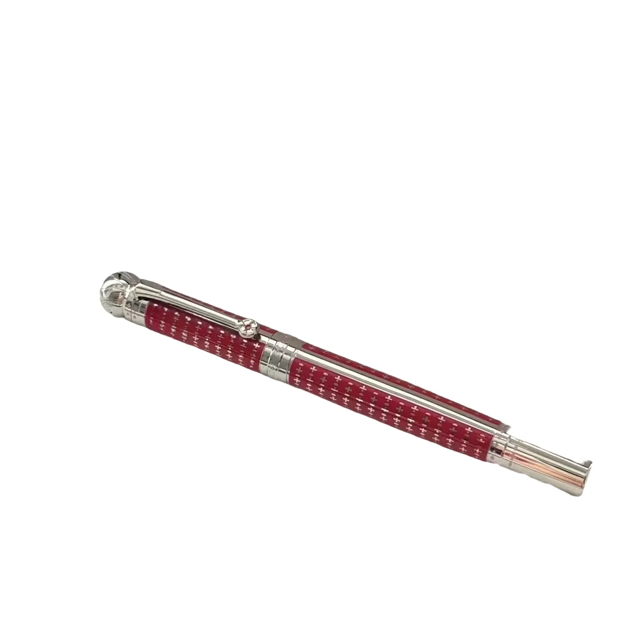 Høj kvalitet sølv bil kuglepen erhverv kontorartikler mode skrive refill penne til fødselsdagsgave rullepen kuglepen fyldepen H1_voghion.com