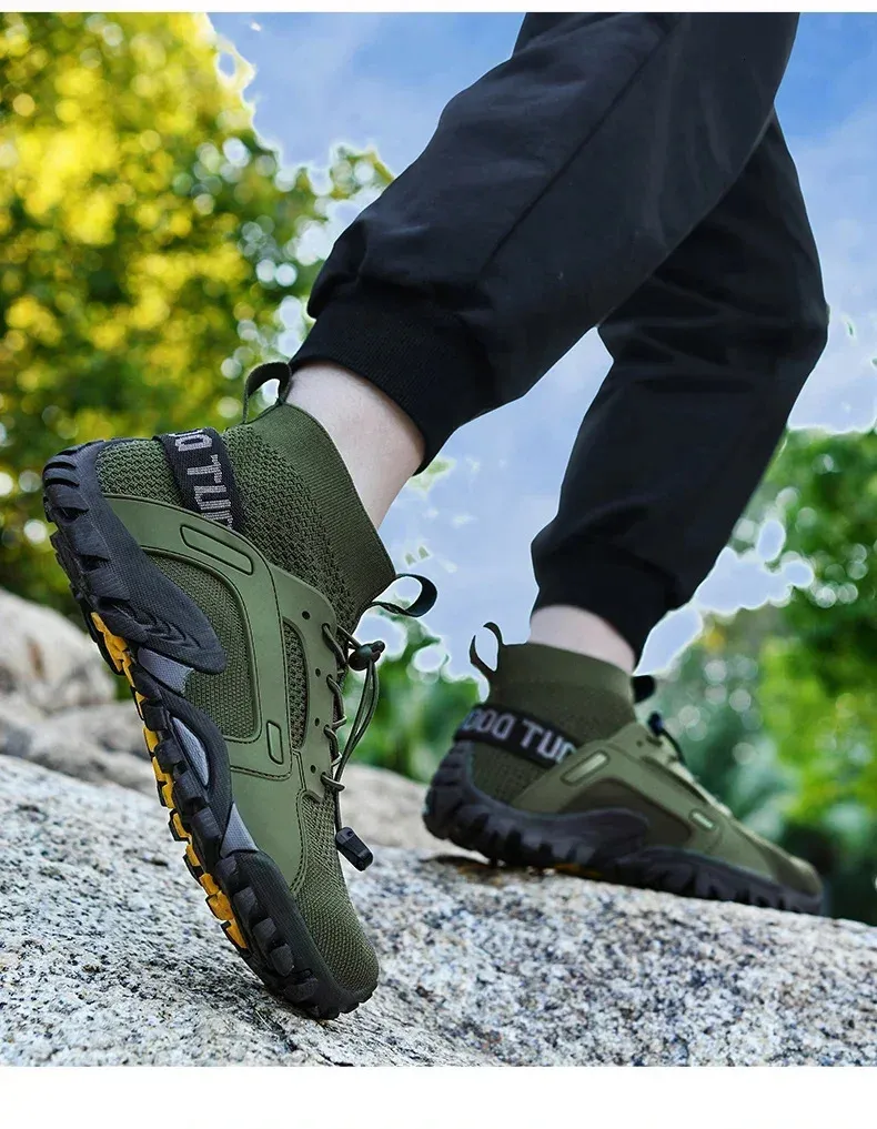 for Man Outdoor Hiking Shoes Comfortable Breathable Mesh High Top Boots Mountaineering Woman Quick Drying Leisure Travel_voghion.com