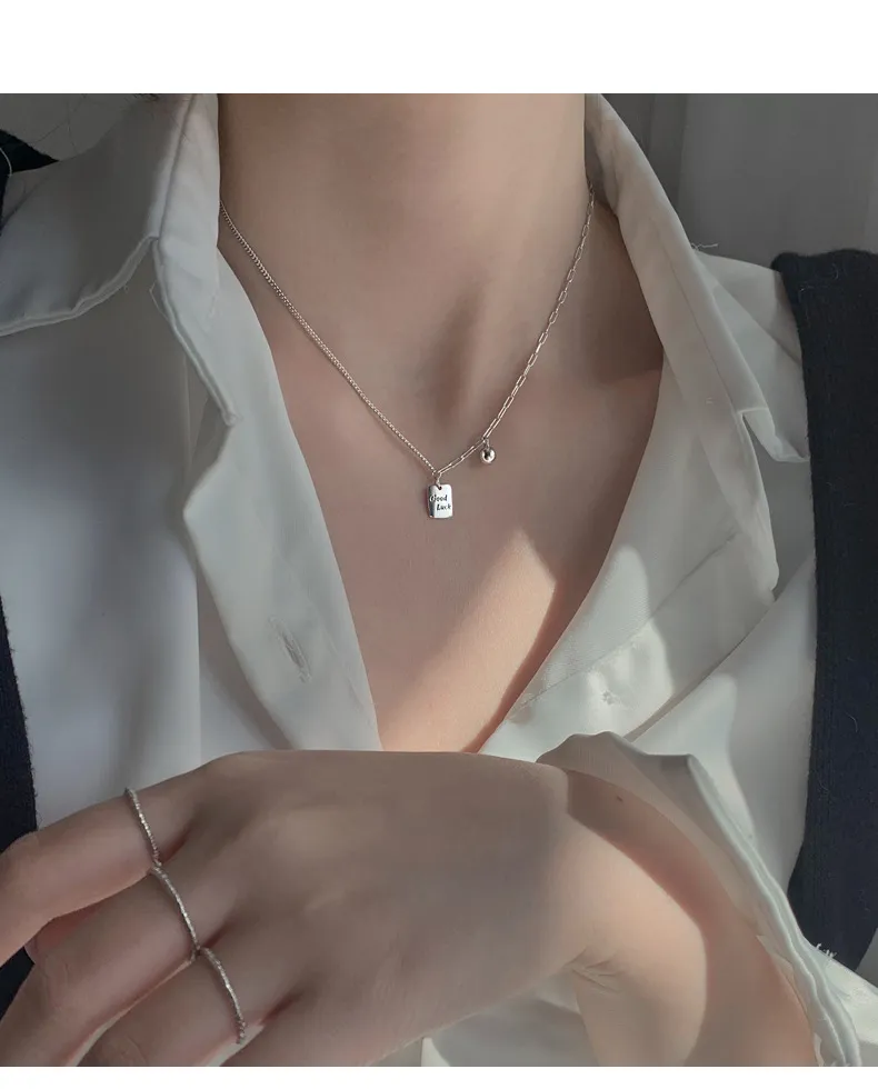 Chains Color Galaxy Pearl Necklace Female Butterfly Indifferent Light Flash Diamond Niche Clavicle Chain_voghion.com