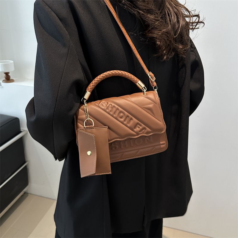 Geanta de dama din piele PU, culoare solida, stil clasic, cu capac_voghion.com