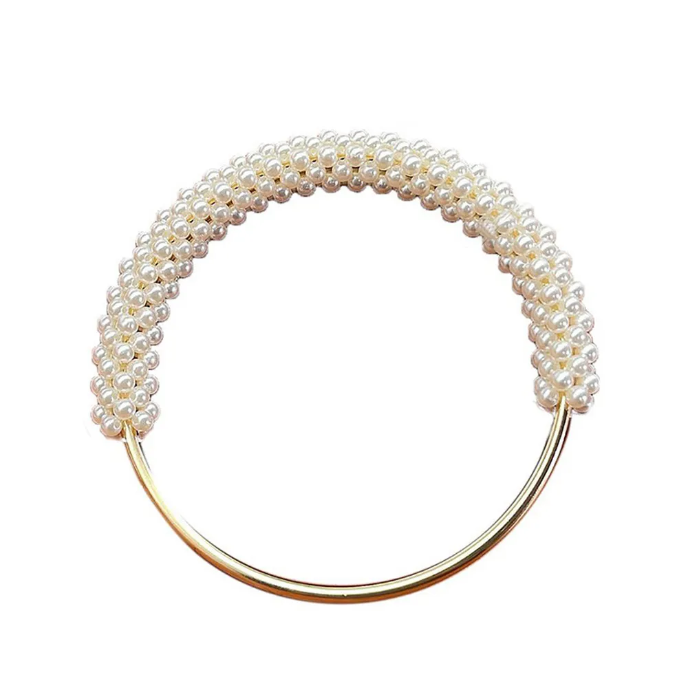 1 manico in perla, anello in metallo a forma rotonda, manico per borsa intrecciato con perline, da donna, con cornice pura, fai da te, borsa artigianale_voghion.com