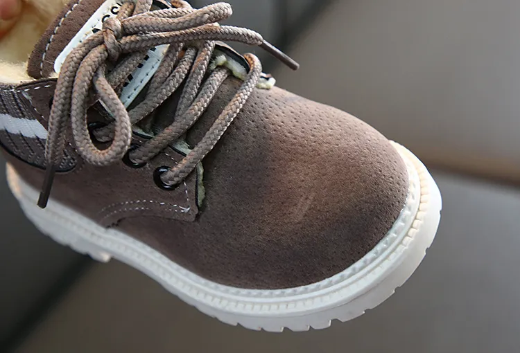 Plüsch Kinder Winter Schnee Baumwolle Stoff Kinder Schuhe Cutefeet Baby Kleinkind Jungen Mädchen Warme Stiefel Größen 21-30_voghion.com