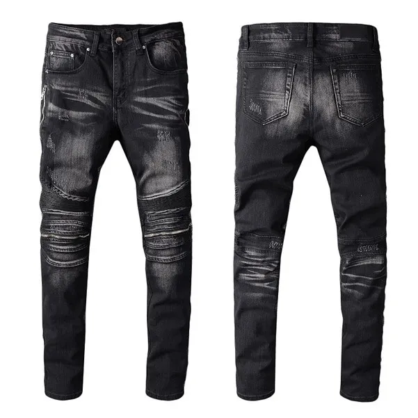 Men's Jeans 2021 Hot Mens Fashion Skinny Straight Slim Ripped Men Fashion Mens Street Wear Motorcycle Biker Jean Pants_mkmklike.com