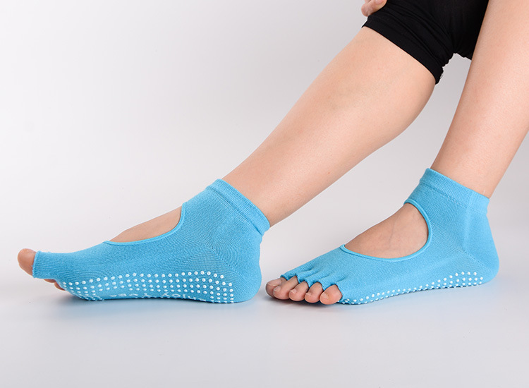 Surge Surge Pure Cotton Sports Yoga Five-Toe Socks With Anti-Slip Sole, Back And Open Toe, Women's Separator Socks, Toe Clip,_voghion.com