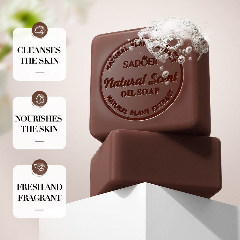SADOER Natuurlijke Koffie Essentiële Olie voor het Reinigen van het Lichaam, Universele Handgemaakte Zeep_voghion.com