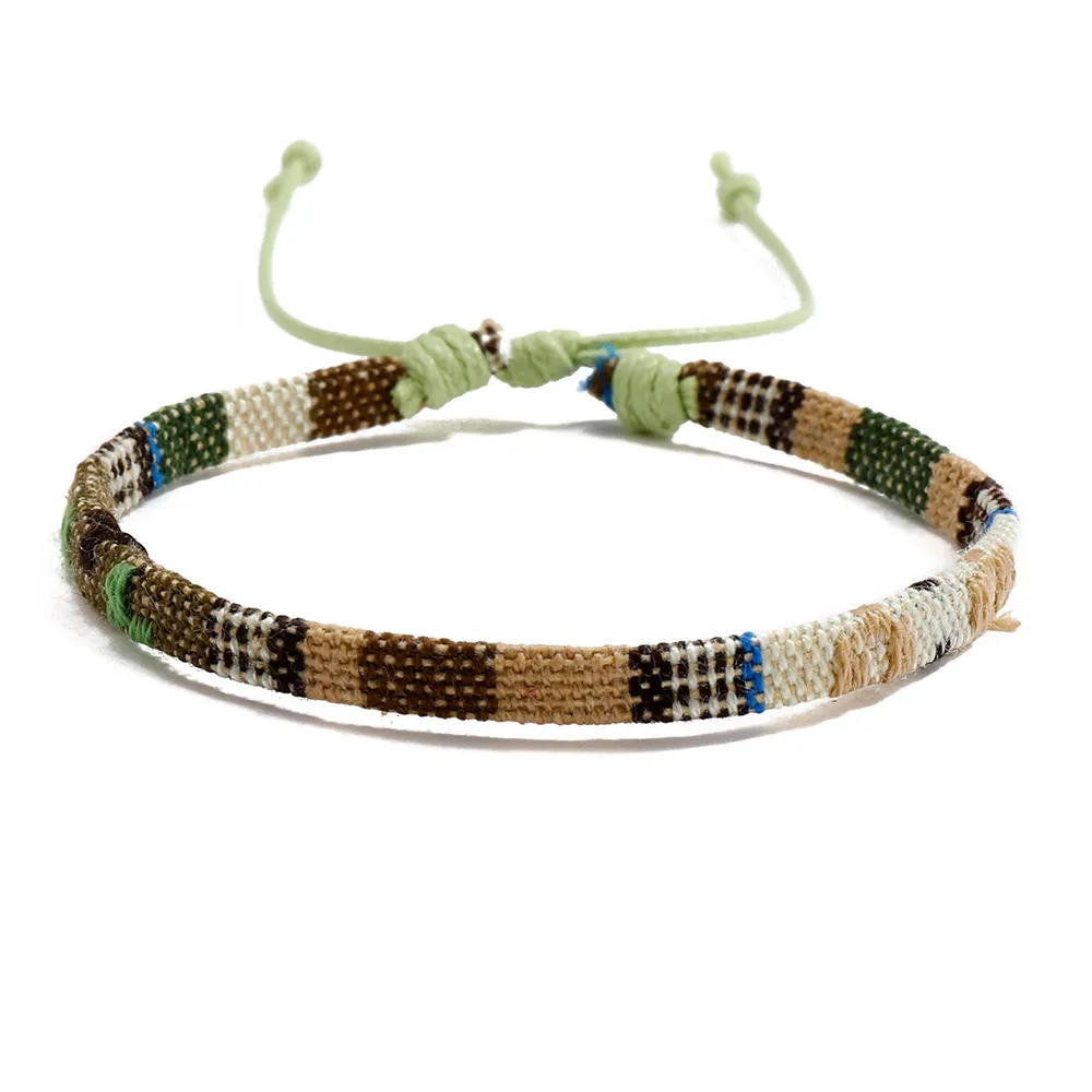 Gewebtes Stoffarmband Ethno Stil Vintage Boho Nepal Armschmuck_voghion.com