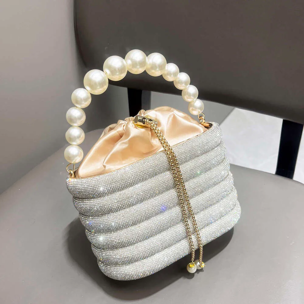 Portafoglio da banchetto da donna alla moda, borsa a tracolla con cristalli lucidi, borsa a tracolla singola, borsa minimalista_voghion.com