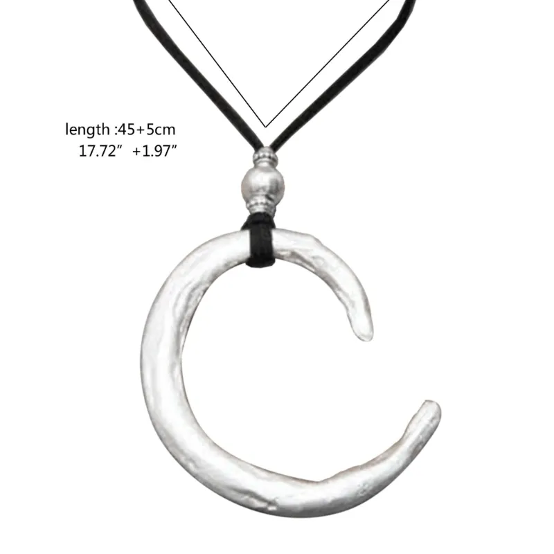 Collana con pendente luna per donna e ragazza catena oro chic_voghion.com