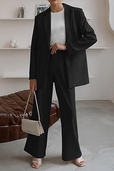 Professional Pant Suit For Women Elegant Office Trouser Set_voghion.com