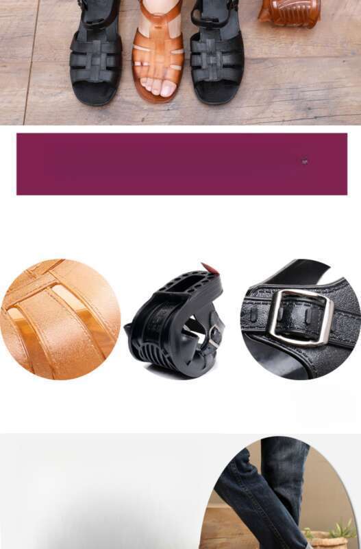 Fashion Flat Heel Soft Sole, Retro 80's Nostalgia Style, Beach Sandals,_voghion.com