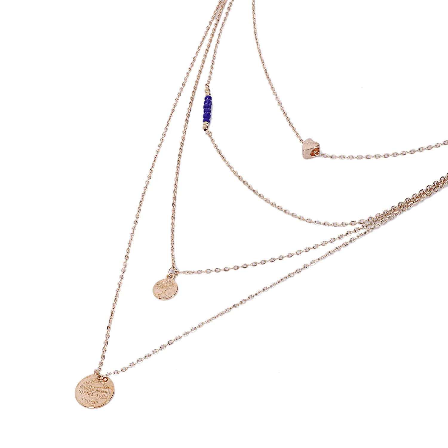 Gelaagde ketting met munthanger voor dames mode sieraden_voghion.com