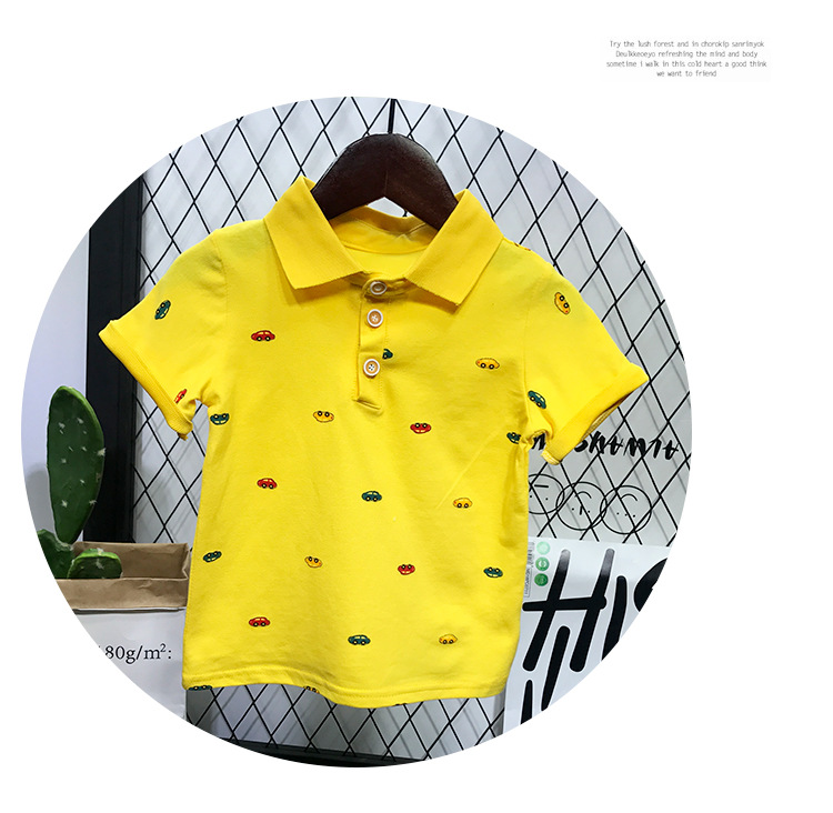 POLO transpirable de verano para madres y niños con solapa, camiseta holgada de manga corta para bebé, camiseta moderna para niños_voghion.com