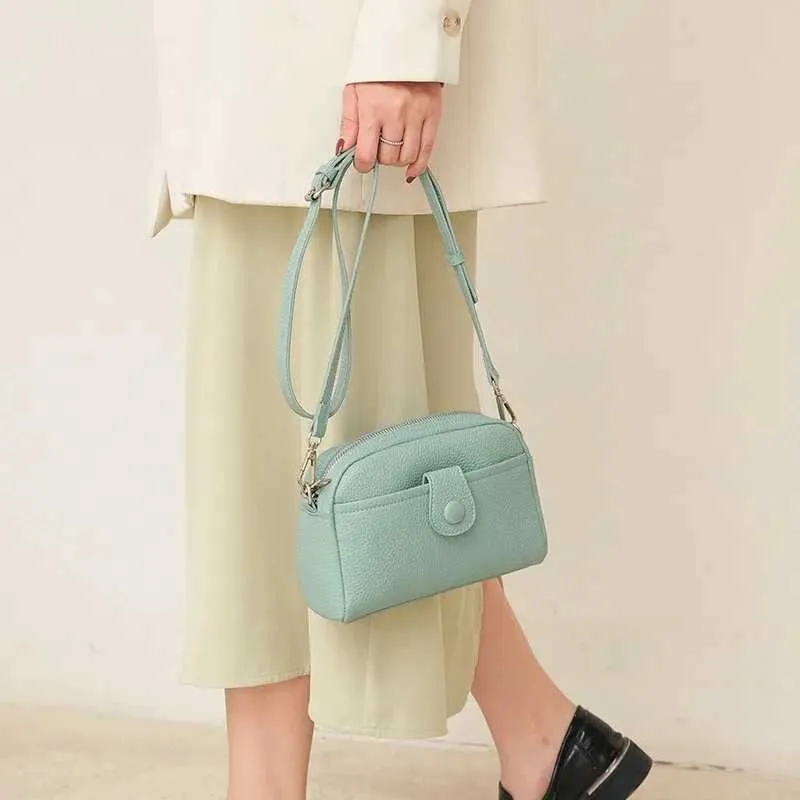 Borsa a tracolla da donna in pelle PU piccola quadrata casual versatile bella moda monospalla grande capacità_voghion.com