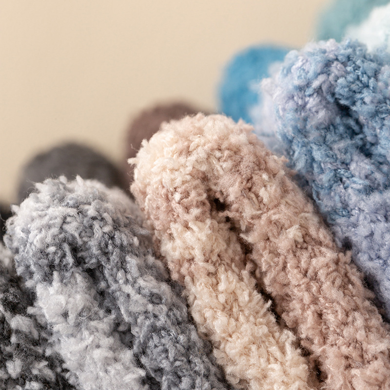 Nieuwe herfst- en wintersokken voor heren, koraalfleece, home, herensokken met middelhoge sokken, dikke sokken met kleurverloop, herensokken, vloersokken_voghion.com