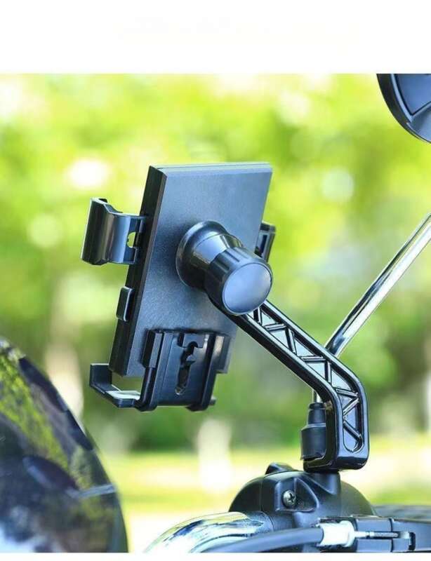 Mobiler Motorrad-, Elektrofahrrad-, Halter-, Fahrer-stoßdämpfender Aluminium-Handyhalter für den Außenbereich_voghion.com