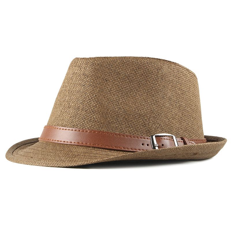 Unisex Men's Straw Fashion Small Women's Sunblock Retro Top Hat_voghion.com