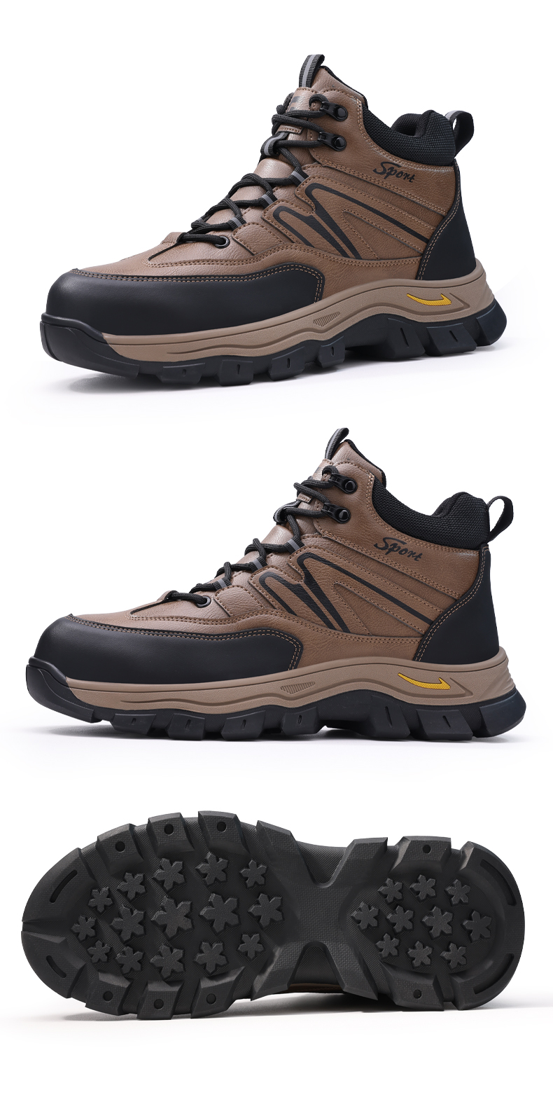 Scarpe antinfortunistiche GUYISA Scarpe da lavoro impermeabili Stivali con punta in acciaio Taglio alto 5059 38-45_voghion.com