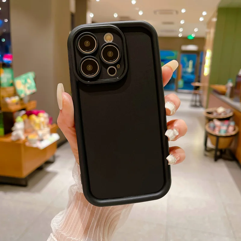 Paredzēts 15 futrāļiem uz Candy Color silikona mīkstā vāciņa iPhone 14 PLUS 11 12 Pro XS XR Max 13 15pro kameras aizsargvāciņam_voghion.com