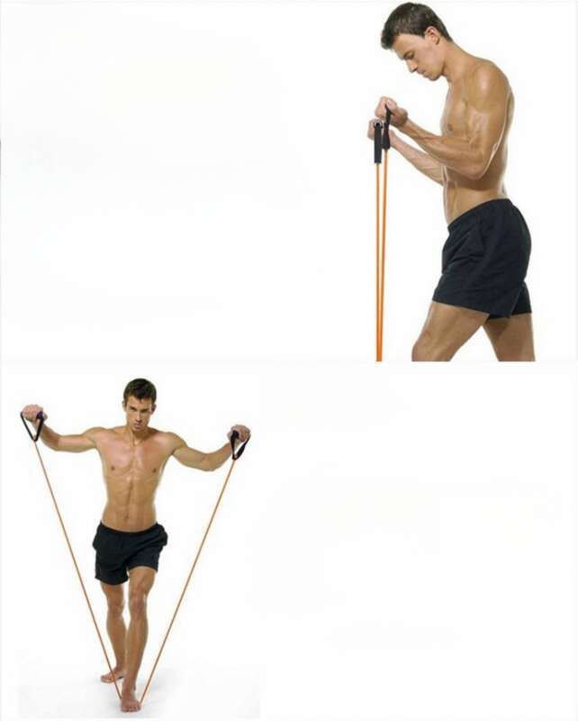 TPE Multi Functional Yoga Linear Puller Tension Strength Training Fitness Elastic Rope_voghion.com