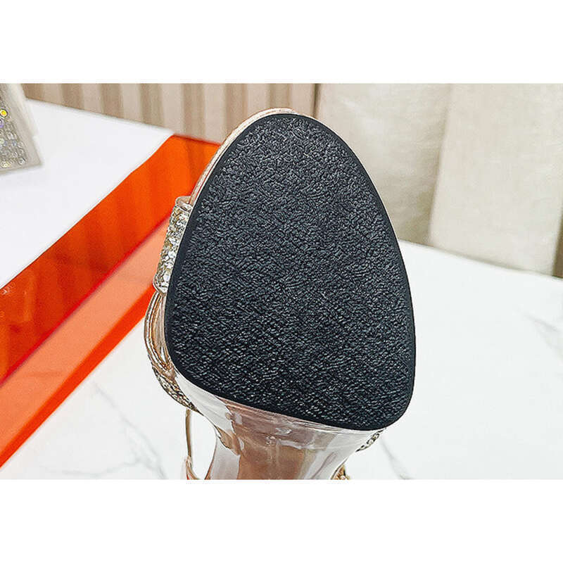 25 New Ultra-high Slim Heels, Waterproof Platform, Round Toe Sandals, Transparent Crystal Bottom, Sequins, Sexy_voghion.com