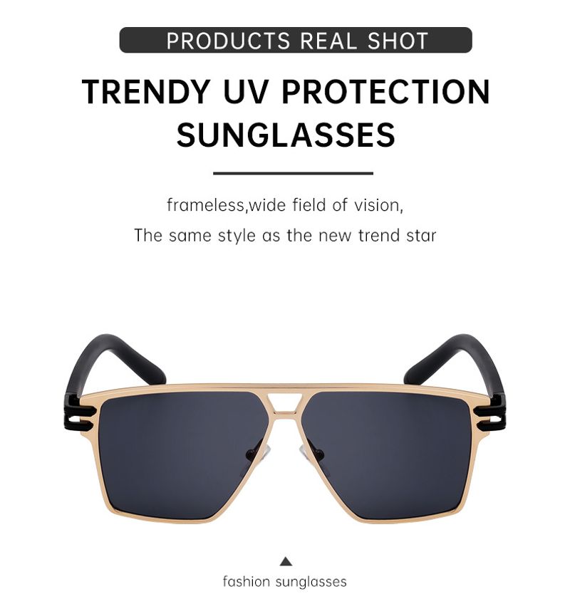 Stylish Square-framed Vintage High-grade Sunglasses For Men_voghion.com
