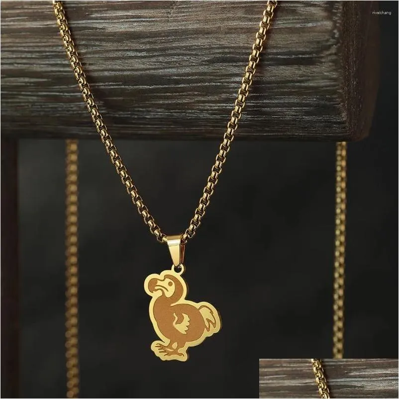 Collane con ciondolo Chengxun Collana di animali in gomma con uccello estinto per uomini e donne Gioielli semplici Consegna a domicilio per compleanno_voghion.com