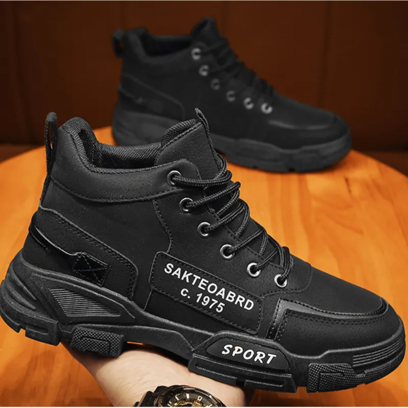 Herren Freizeit Stiefel High-top Motorradschuhe Für Herbst_voghion.com