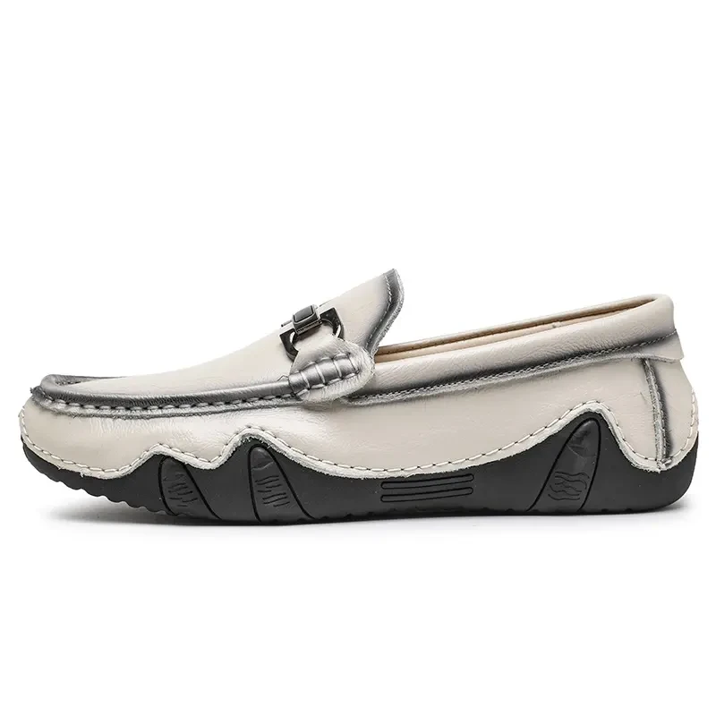 Large Hand Sewn Casual Shoes, Men's Leather Shoes_voghion.com