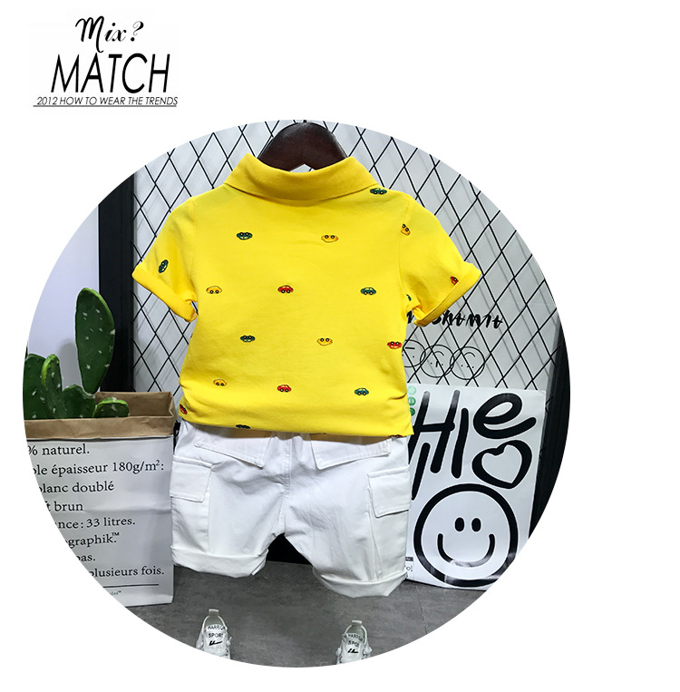 POLO transpirable de verano para madres y niños con solapa, camiseta holgada de manga corta para bebé, camiseta moderna para niños_voghion.com