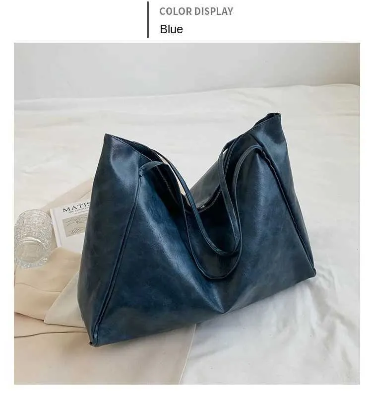 Casual Pu Leather Shoulder Bag Solid Colour Tote For Women_voghion.com
