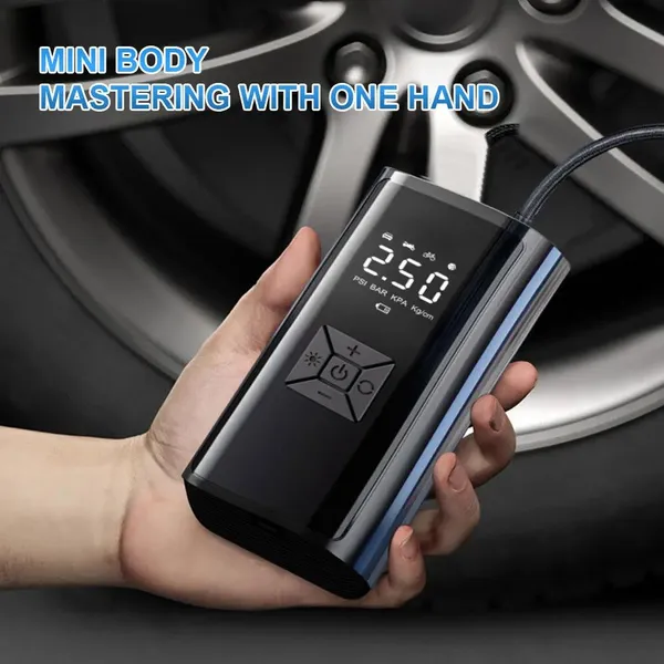 Handheld Air Compressor Digital Portable Tyre Inflator For Cars_voghion.com