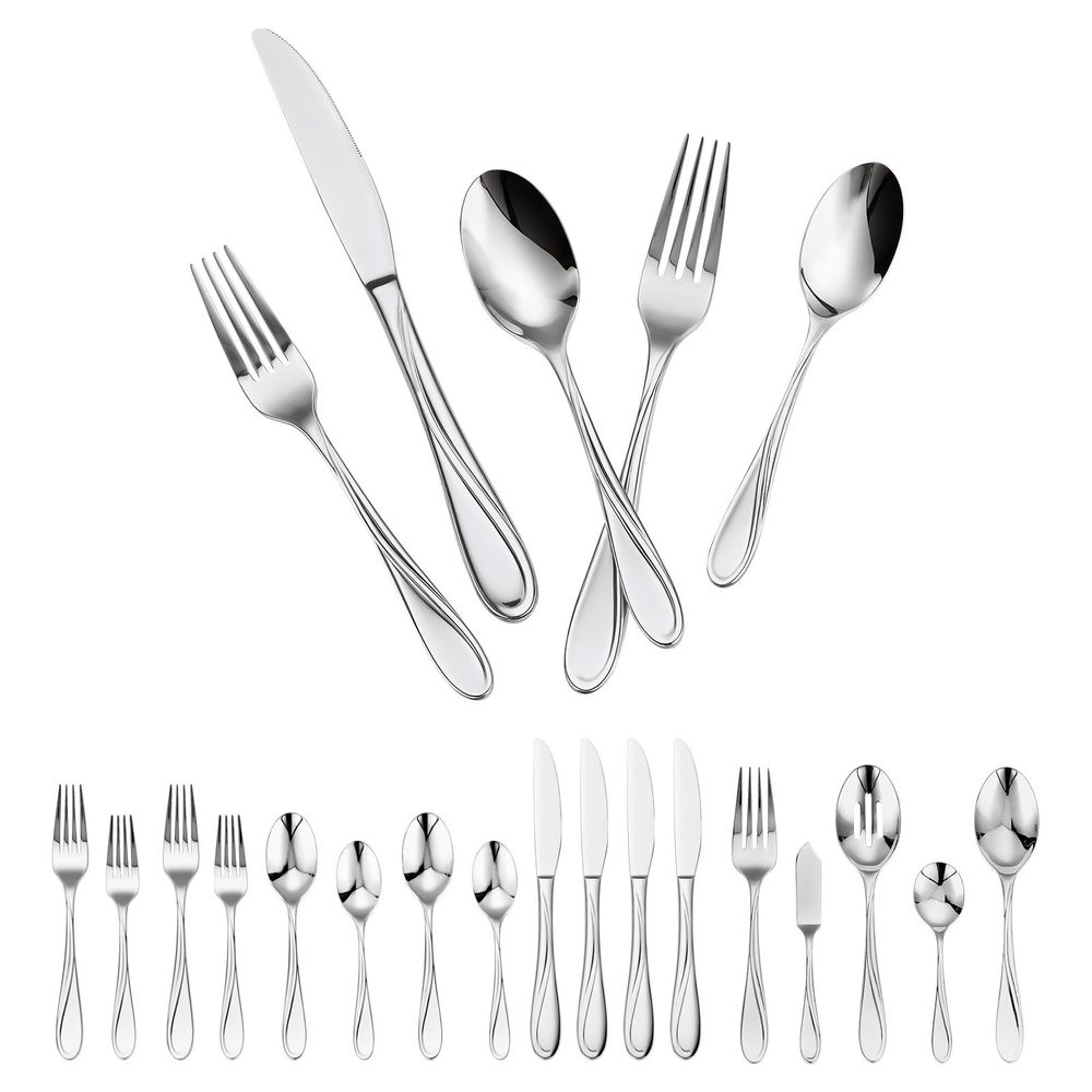 45-Piece Silverware Set Stainless Steel Cutlery Flatware Utensil Kitchen For 8_voghion.com