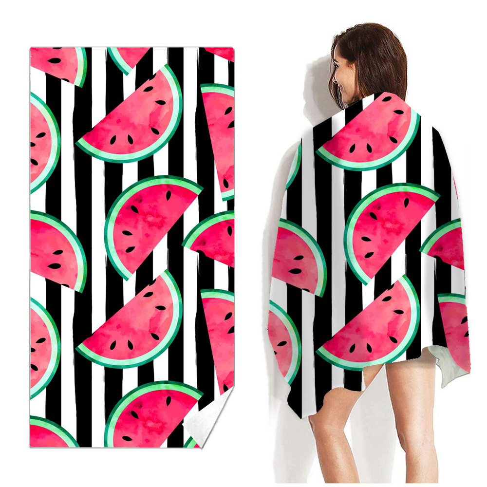 Serviette de plage imprimée style bohème pour bain et plage_voghion.com