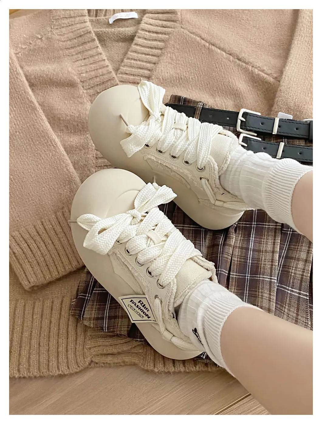 Damen Freizeitsneaker Mit Dicker Schleife Und Weicher Sohle_voghion.com
